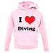 I Love Diving unisex hoodie