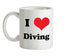 I Love Diving Ceramic Mug