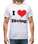 I Love Diving Mens T-Shirt