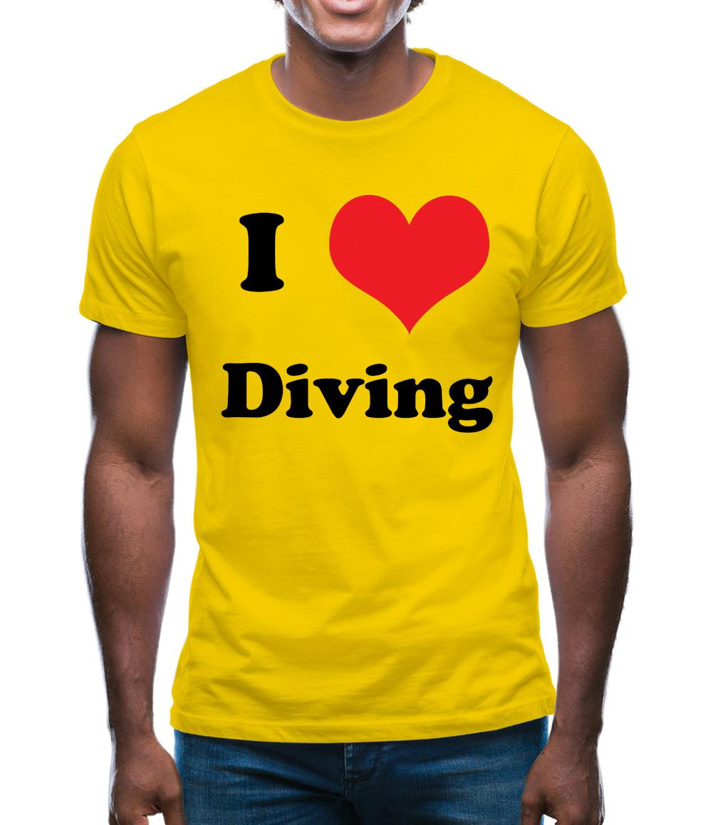 I Love Diving Mens T-Shirt