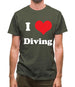 I Love Diving Mens T-Shirt