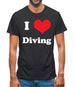 I Love Diving Mens T-Shirt