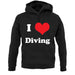 I Love Diving unisex hoodie