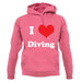 I Love Diving unisex hoodie