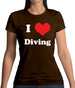 I Love Diving Womens T-Shirt