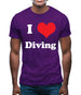 I Love Diving Mens T-Shirt