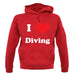 I Love Diving unisex hoodie