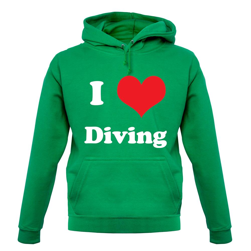 I Love Diving unisex hoodie