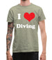 I Love Diving Mens T-Shirt