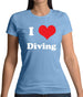 I Love Diving Womens T-Shirt