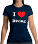 I Love Diving Womens T-Shirt