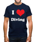 I Love Diving Mens T-Shirt