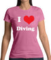 I Love Diving Womens T-Shirt