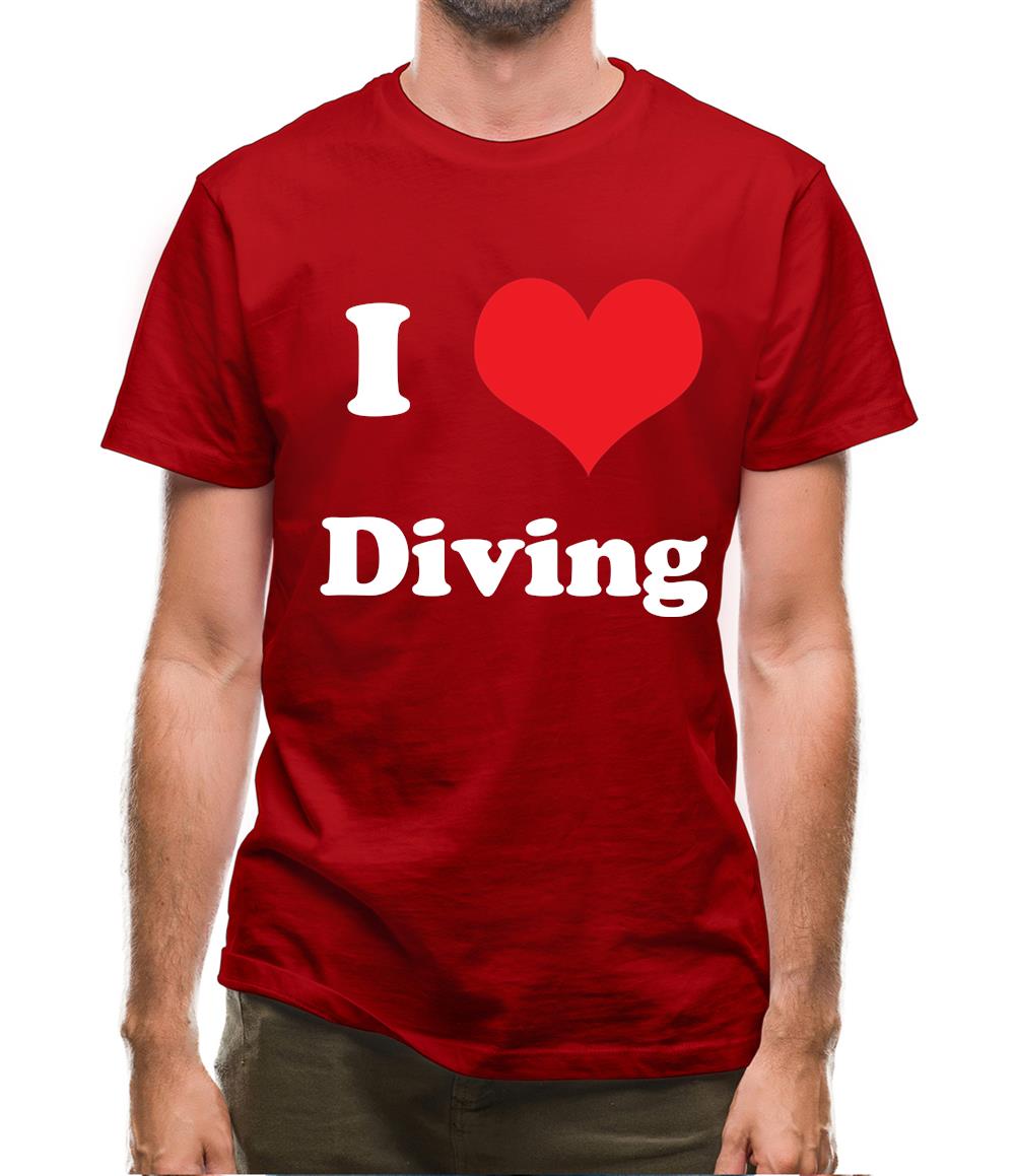 I Love Diving Mens T-Shirt