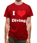 I Love Diving Mens T-Shirt