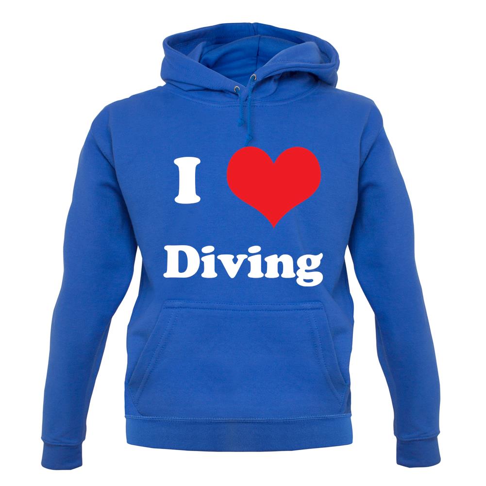 I Love Diving unisex hoodie