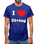 I Love Diving Mens T-Shirt