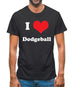 I Love Dodgeball Mens T-Shirt