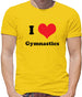 Dressdown I Love Gymnastics Mens T-Shirt