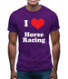I Love Horse Racing Mens T-Shirt