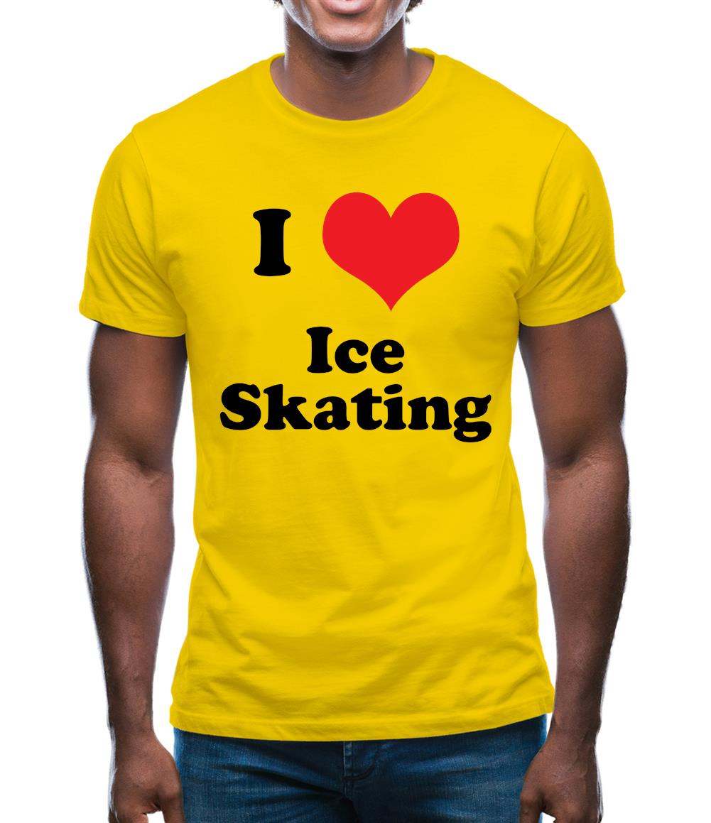 I Love Ice Skating Mens T-Shirt