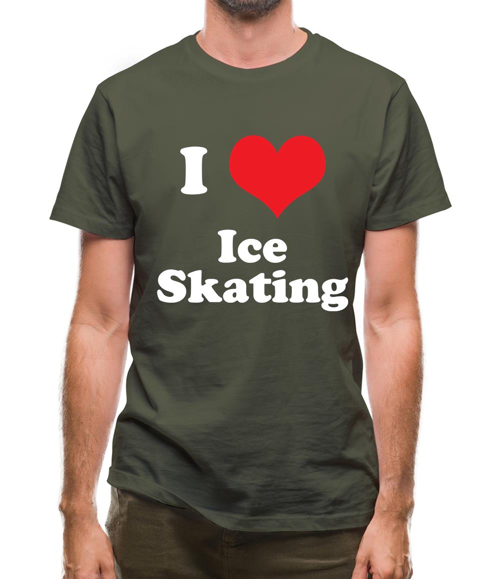 I Love Ice Skating Mens T-Shirt