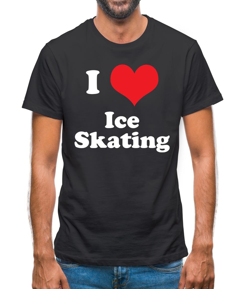 I Love Ice Skating Mens T-Shirt