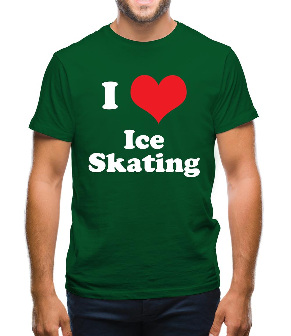 I Love Ice Skating Mens T-Shirt