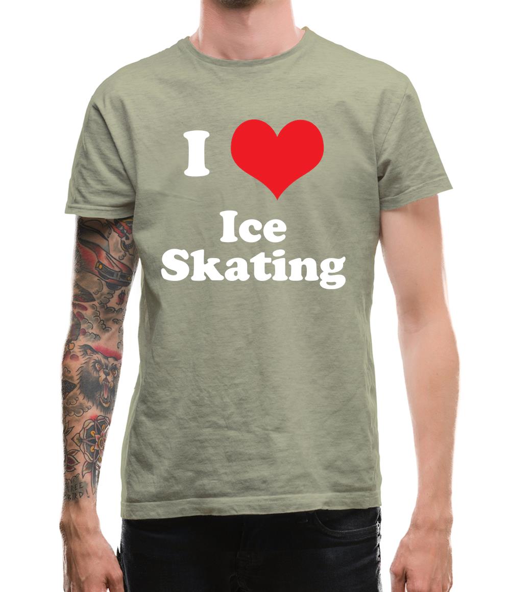 I Love Ice Skating Mens T-Shirt