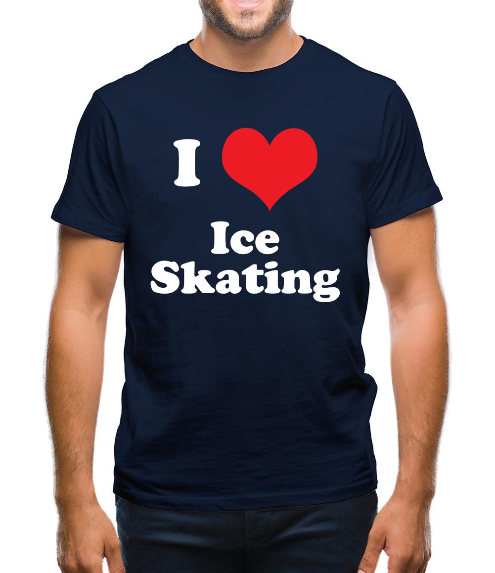 I Love Ice Skating Mens T-Shirt