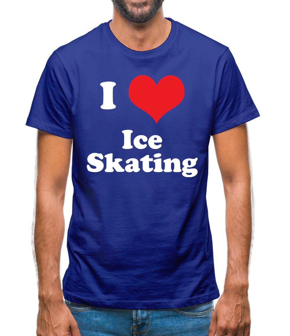 I Love Ice Skating Mens T-Shirt