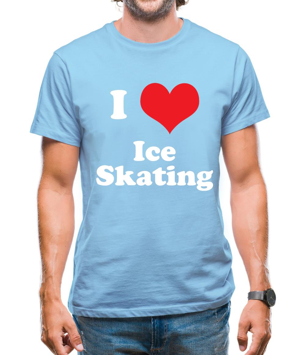 I Love Ice Skating Mens T-Shirt