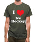 I Love Ice Hockey Mens T-Shirt