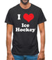 I Love Ice Hockey Mens T-Shirt