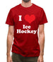 I Love Ice Hockey Mens T-Shirt