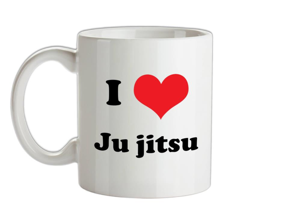 I Love Jujitsu Ceramic Mug