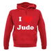 I Love Judo unisex hoodie