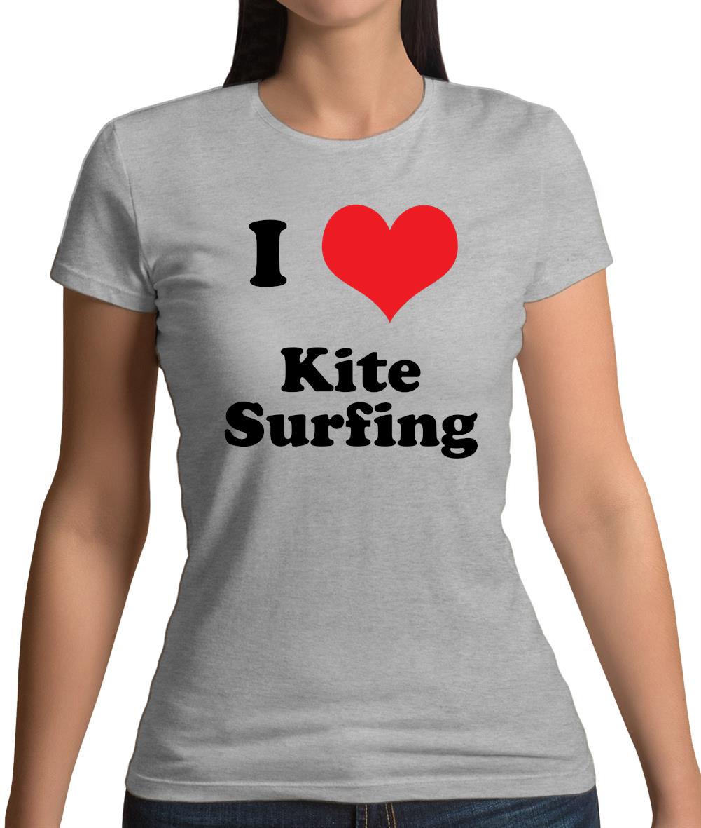 I Love Kite Surfing Womens T-Shirt