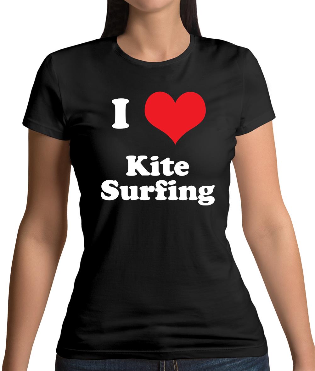 I Love Kite Surfing Womens T-Shirt