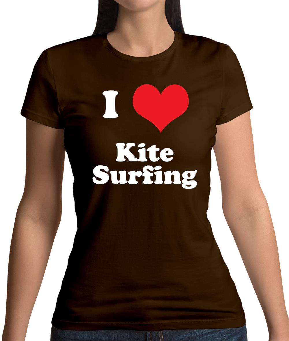 I Love Kite Surfing Womens T-Shirt