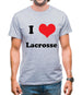 I Love Lacrosse Mens T-Shirt