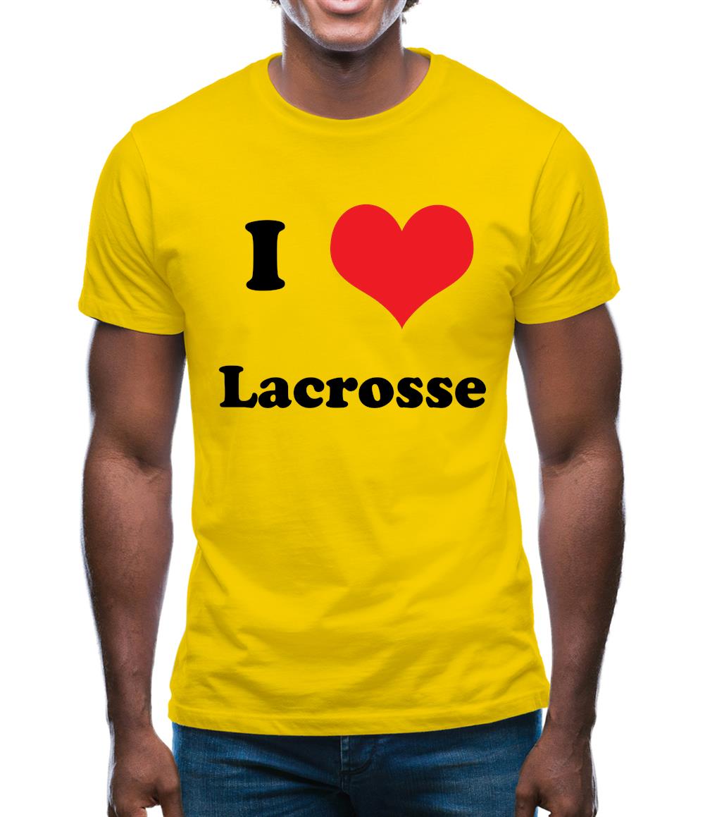 I Love Lacrosse Mens T-Shirt