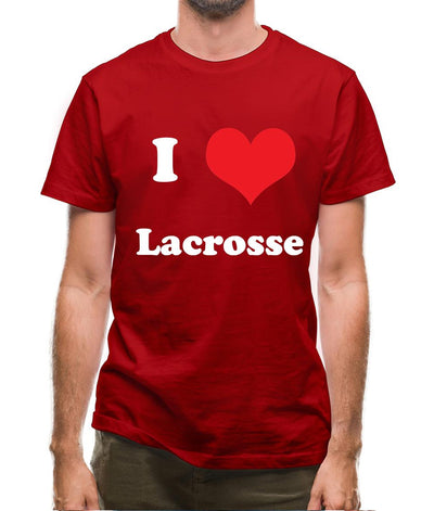I Love Lacrosse Mens T-Shirt