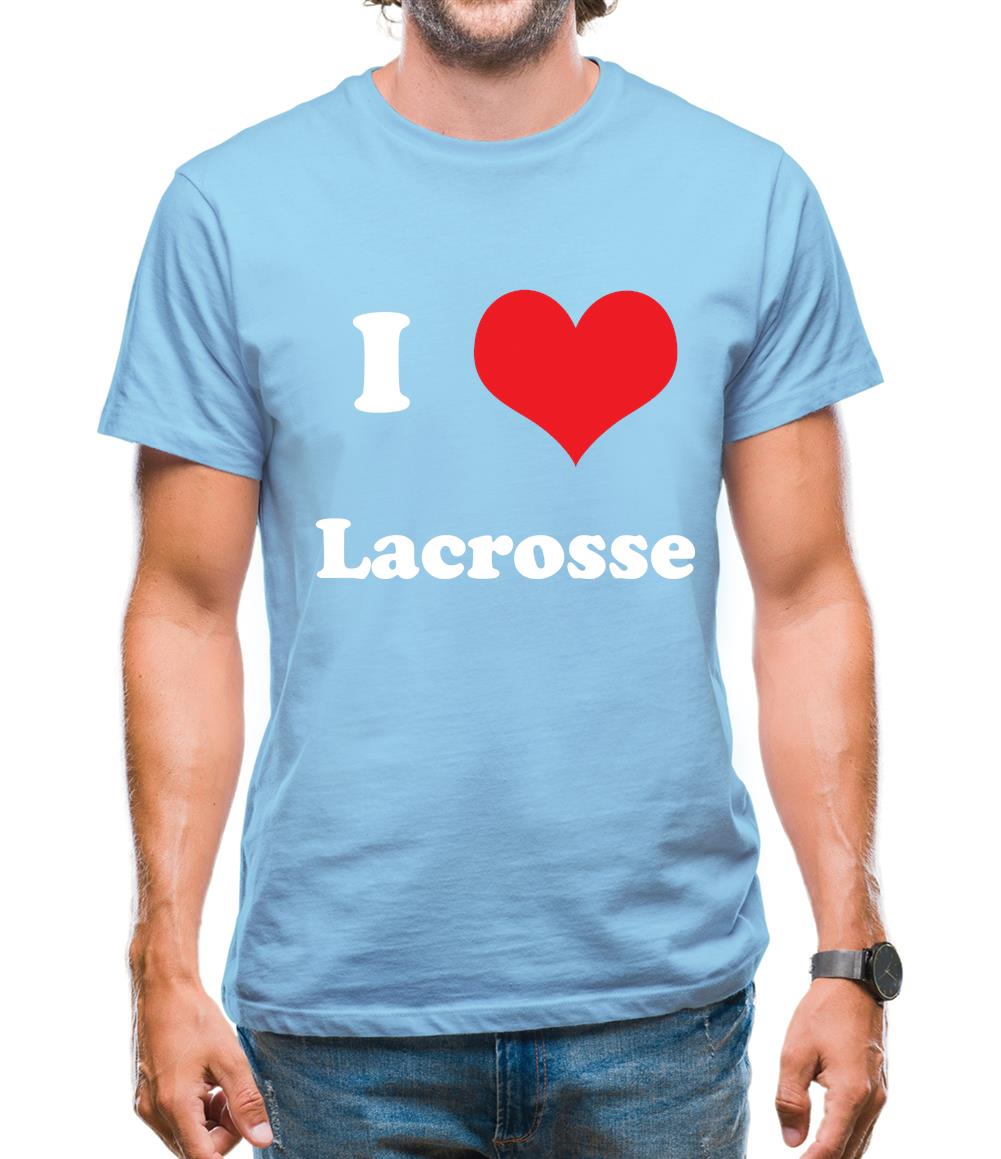 I Love Lacrosse Mens T-Shirt