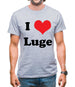 I Love Luge Mens T-Shirt