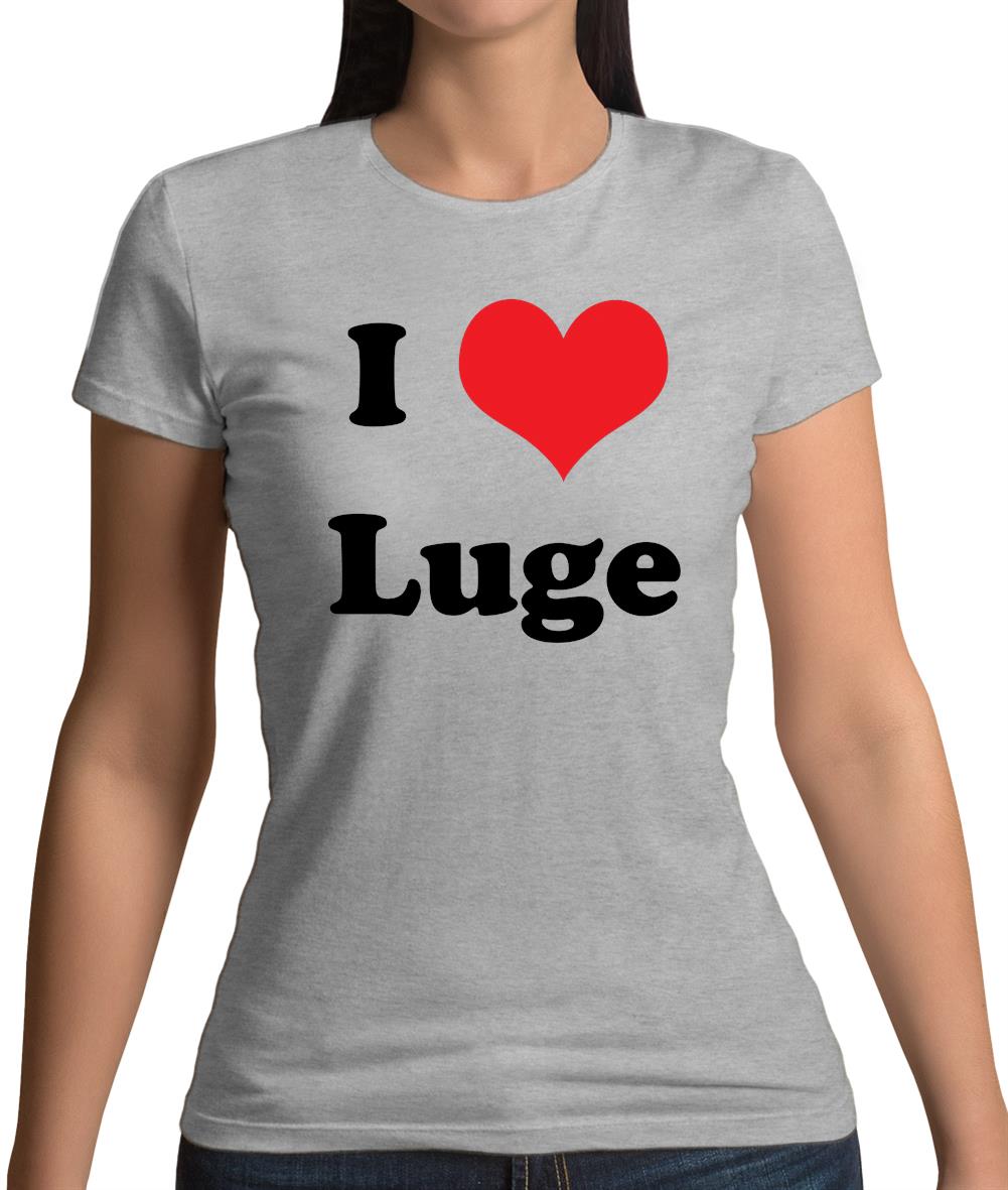 I Love Luge Womens T-Shirt