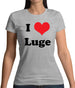 I Love Luge Womens T-Shirt