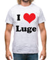 I Love Luge Mens T-Shirt