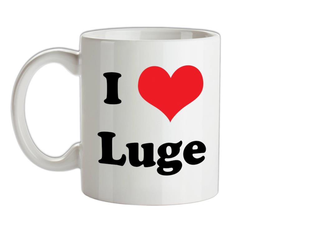 I Love Luge Ceramic Mug