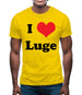 I Love Luge Mens T-Shirt